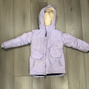 Girls Lands' End Expedition Down Waterproof Winter Parka Jacket Purple Lavender